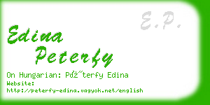 edina peterfy business card